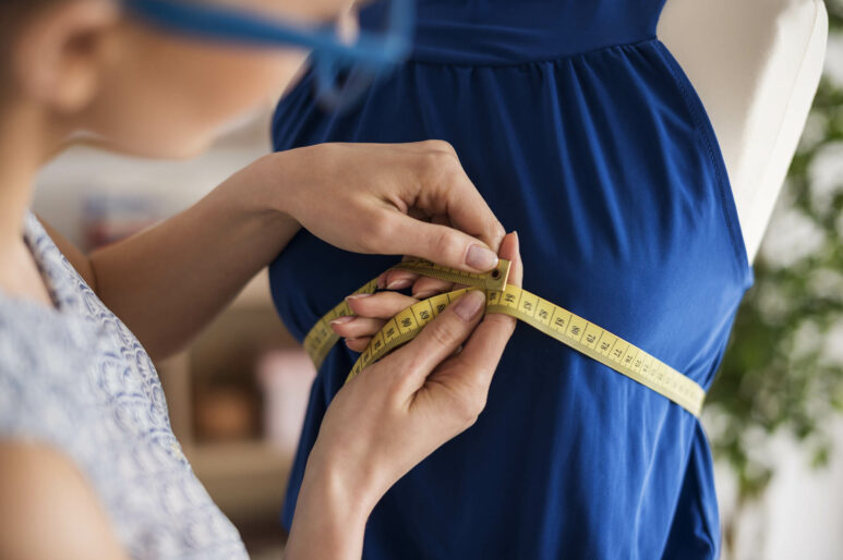 measuring a chest for fashion purposes